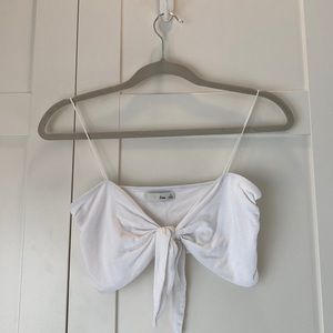 Aritzia Wilfred Free Tiny Tie-Front Bra Top